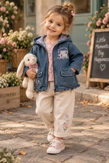 Baby denim jacket campaign visual