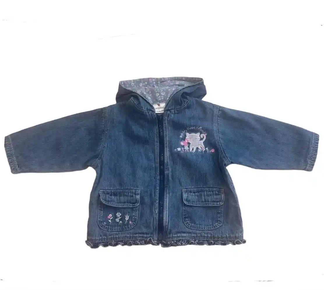 Baby denim jacket before transformation