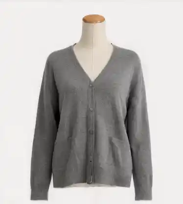 Dark gray cardigan before transformation