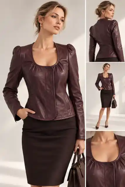Leather jacket campaign collage