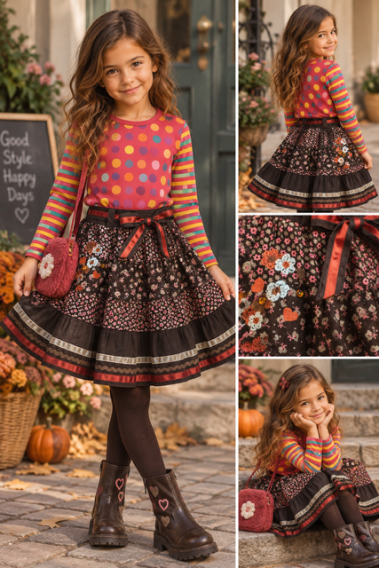 Kids fashion campaign collage